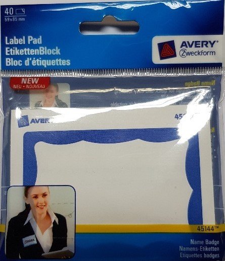 Avery Zweckform Label Pad Etikettenblock 45144 Namensetiketten