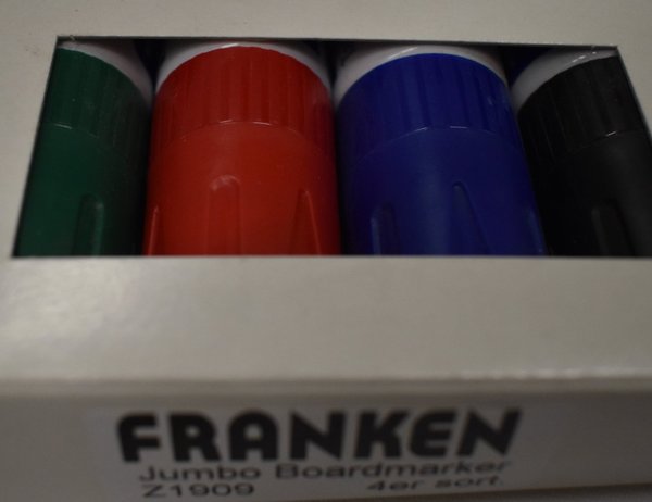 Franken Jumbo Boardmarker Z1909 4er sortiert (grün, blau, rot, schwarz)
