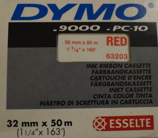 Esselte Dymo Schriftbandkassette 63203 rot 32mmx50m