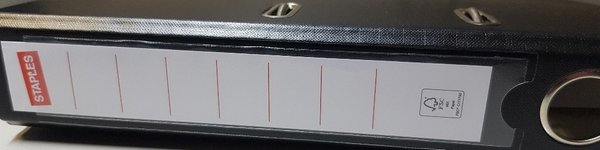Staples® Ordner Color,PP, Einsteckrückenschild, A4, 50 mm, schwarz, 1355821